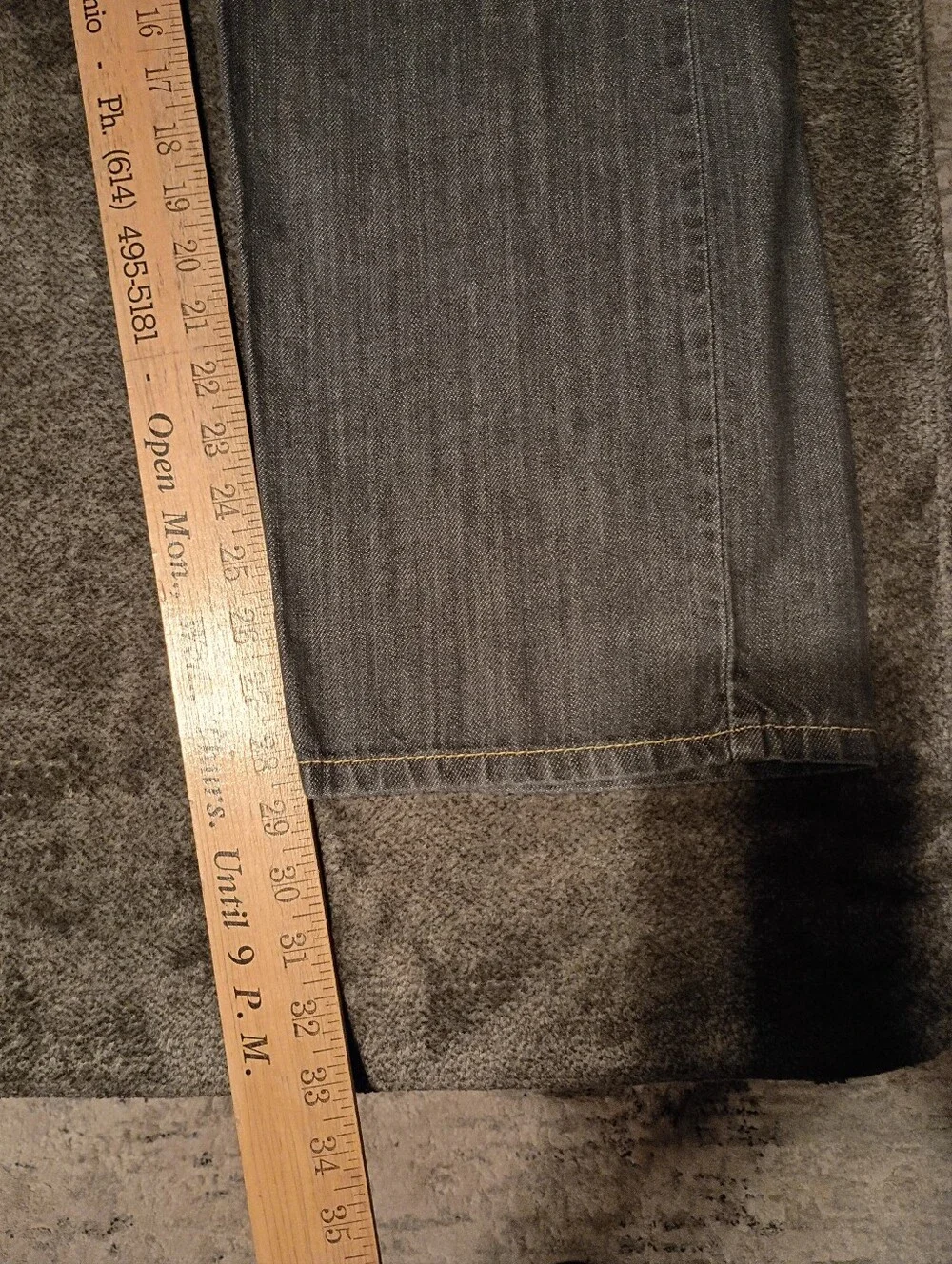 Levis Men's 569 Loose Straight Jeans Size 34x32 Grey Wash